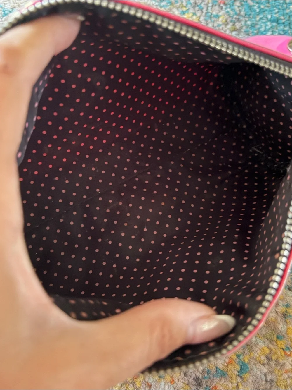 Set of Two Victoria's Secret Vinyl Cosmetic Bags